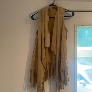 Suede with fringe vest